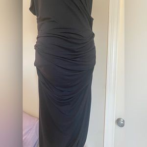 DKNY long black  short sleeve dress size M